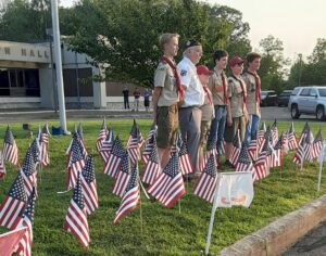 Boy Scouts with flags
